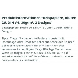 Reispapier Blüten 26
