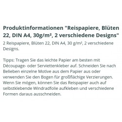 Reispapier Blüten 22