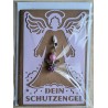 Schutzengel Karte mit Anhänger braun/flieder