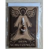 Schutzengel Karte mit Anhänger braun/dunkelbraun
