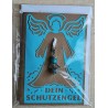 Schutzengel Karte mit Anhänger braun/türkis