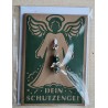 Schutzengel Karte mit Anhänger braun/dunkelgrün