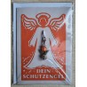 Schutzengel Karte mit Anhänger orange