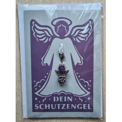 Schutzengel Karte mit Anhänger violette