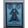 Schutzengel Karte mit Anhänger hellblau