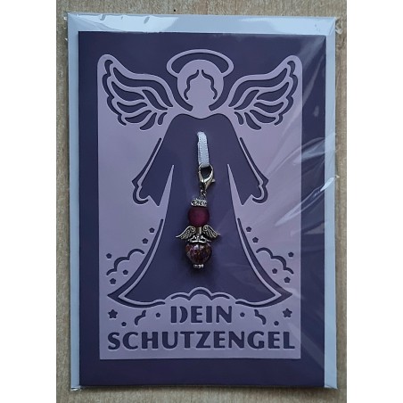 Schutzengel Karte mit Anhänger flieder
