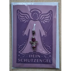 Schutzengel Karte mit Anhänger violette