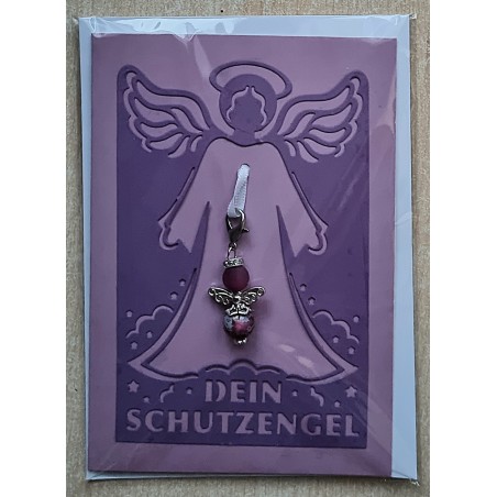 Schutzengel Karte mit Anhänger violette