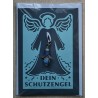 Schutzengel Karte mit Anhänger hellblau