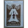 Schutzengel Karte mit Anhänger hellbraun