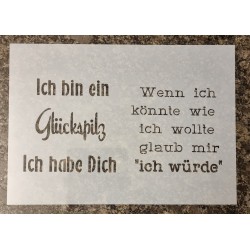 Schablone Du bist ein Glückspilz