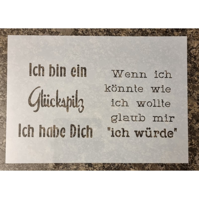 Schablone Du bist ein Glückspilz