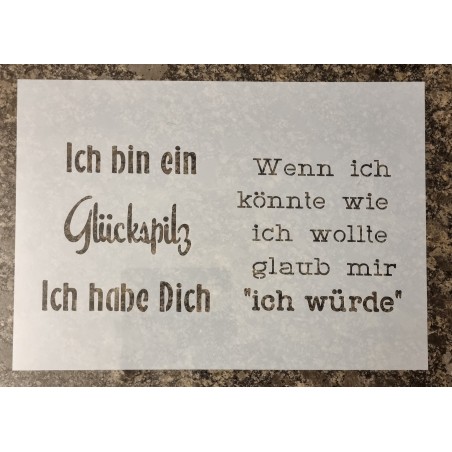 Schablone Du bist ein Glückspilz