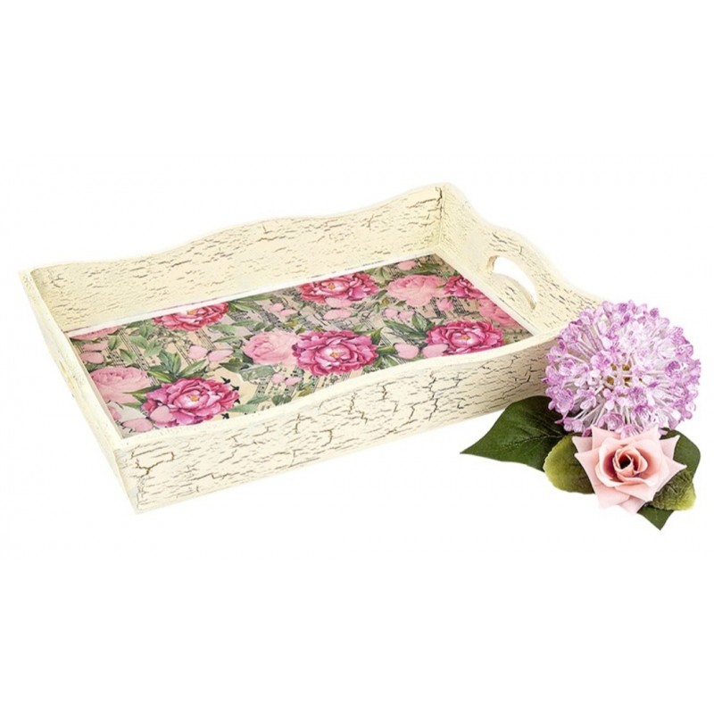 Reispapier Rosen und Schmetterlinge