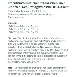 Metall Stanzform Geburtstagswünsche