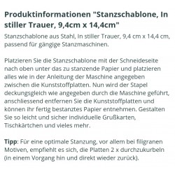 Metall Stanzform In stiller Trauer