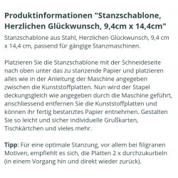 Metall Stanzform Herzlichen Glückwunsch