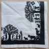 Serviette Scherenschnitt schwarz/weiss