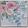 Serviette Blumen/weiss