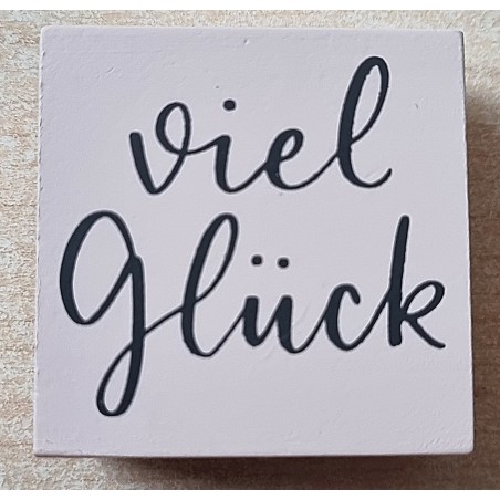 Holz Stempel Viel Glück