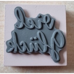 Holz Stempel Viel Glück