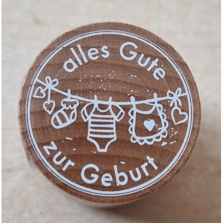 Holz Stempel Alles Gute zur Geburt