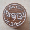 Holz Stempel Alles Gute zur Geburt