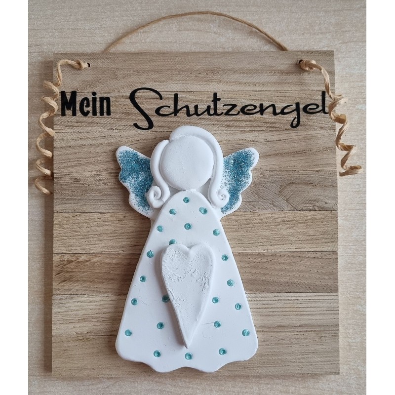 Schild Mein Schutzengel türkis