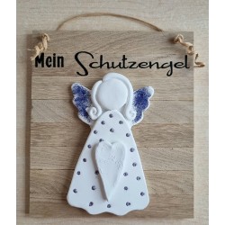 Schild Mein Schutzengel lila