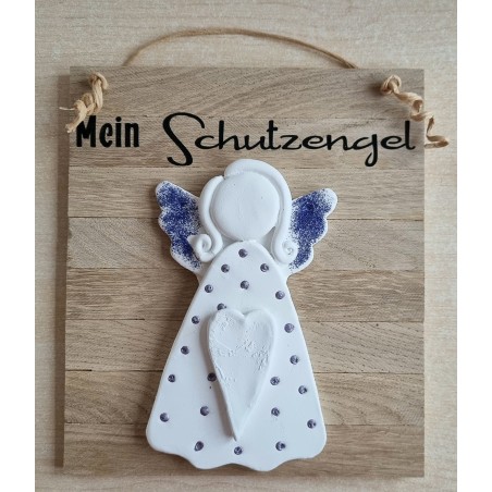 Schild Mein Schutzengel lila