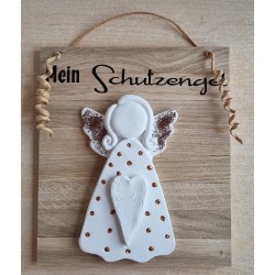 Schild Mein Schutzengel bronze