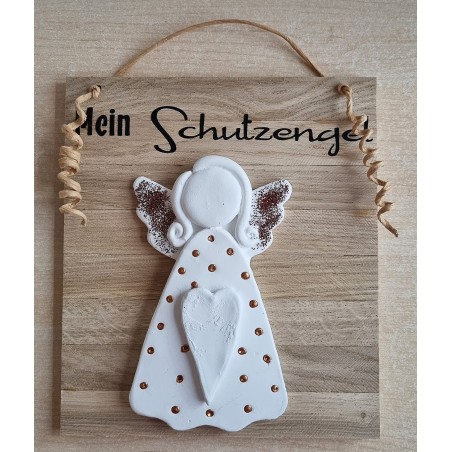 Schild Mein Schutzengel bronze