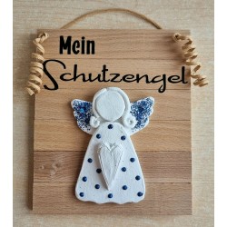 Schild Mein Schutzengel blau