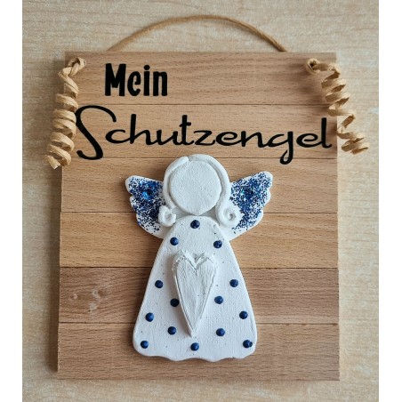Schild Mein Schutzengel blau
