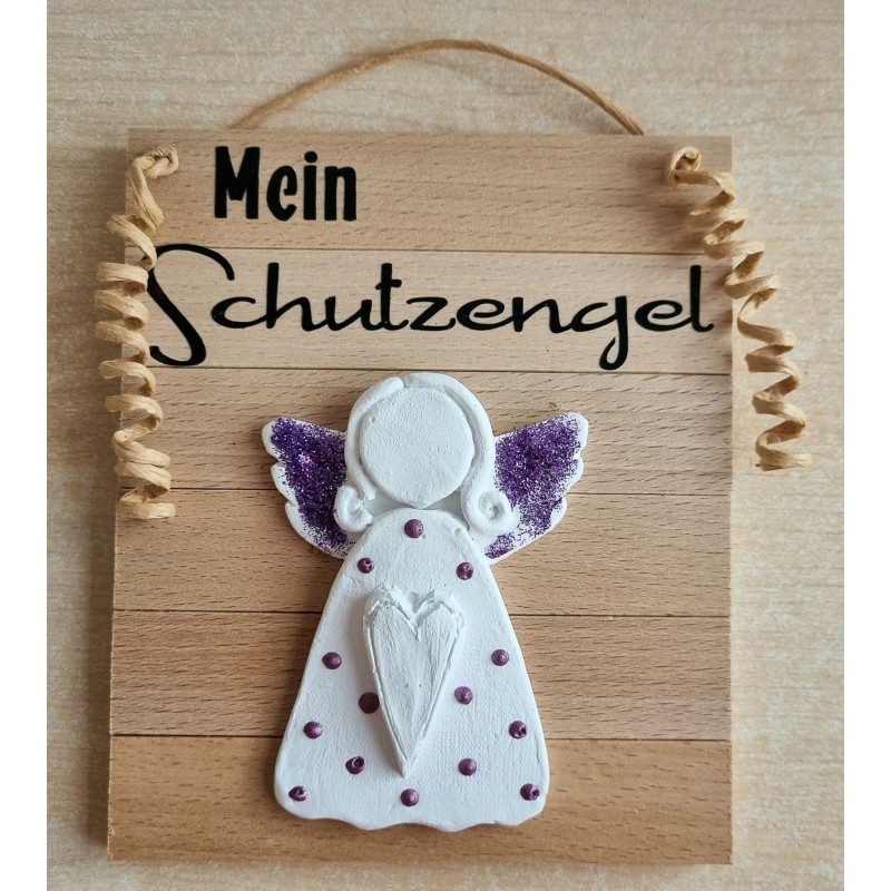 Schild Mein Schutzengel violette