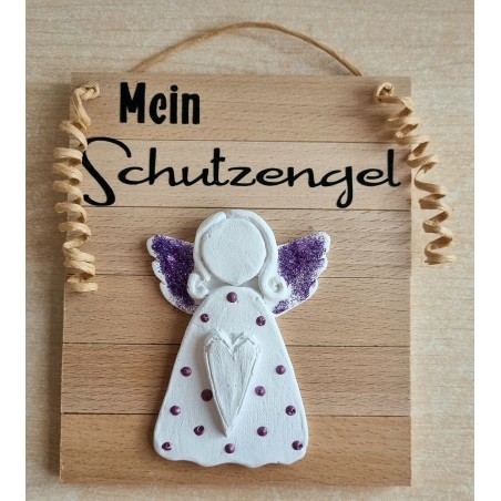 Schild Mein Schutzengel violette