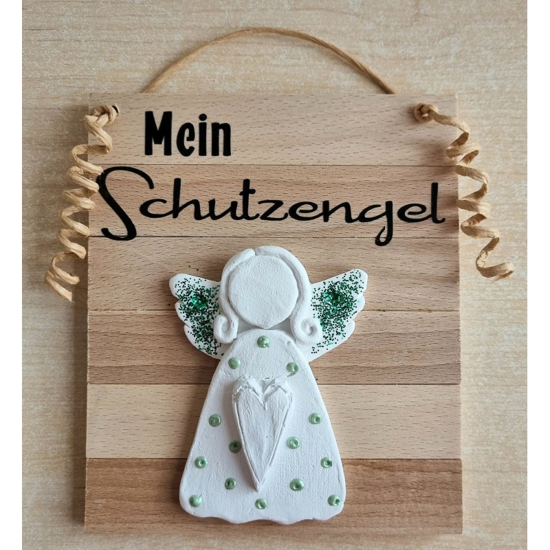 Schild Mein Schutzengel grün