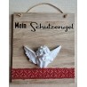Schild Mein Schutzengel rot