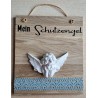 Schild Mein Schutzengel hellblau