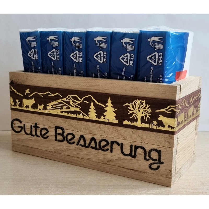 Taschentuch-Böxli Gute Besserung