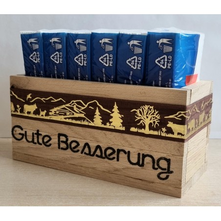 Taschentuch-Böxli Gute Besserung
