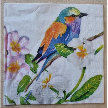 Serviette Bunter Vogel