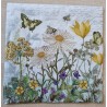 Serviette Blumen gelb