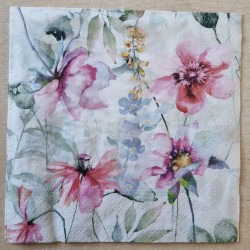 Serviette Blumen aquarell