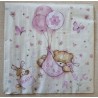Serviette Bär rosa