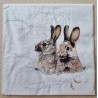 Serviette Zwei Hasen