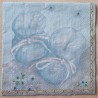 Serviette Baby Schuh blau