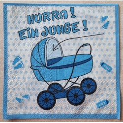 Serviette Hurra! Ein Junge!