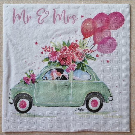 Serviette Mr. & Mrs.