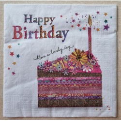Serviette Happy Birthday/ Kuchen